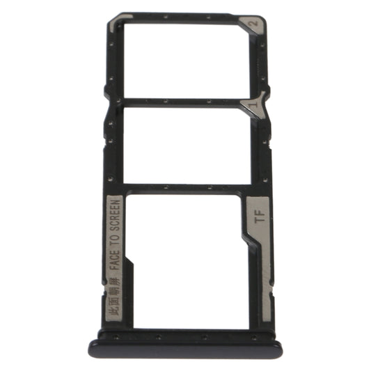 SIM Card Tray + SIM Card Tray + Micro SD Card Tray For Xiaomi Redmi 10C/Redmi 10 India/Poco C40(Black) - Card Tray by buy2fix | Online Shopping UK | buy2fix