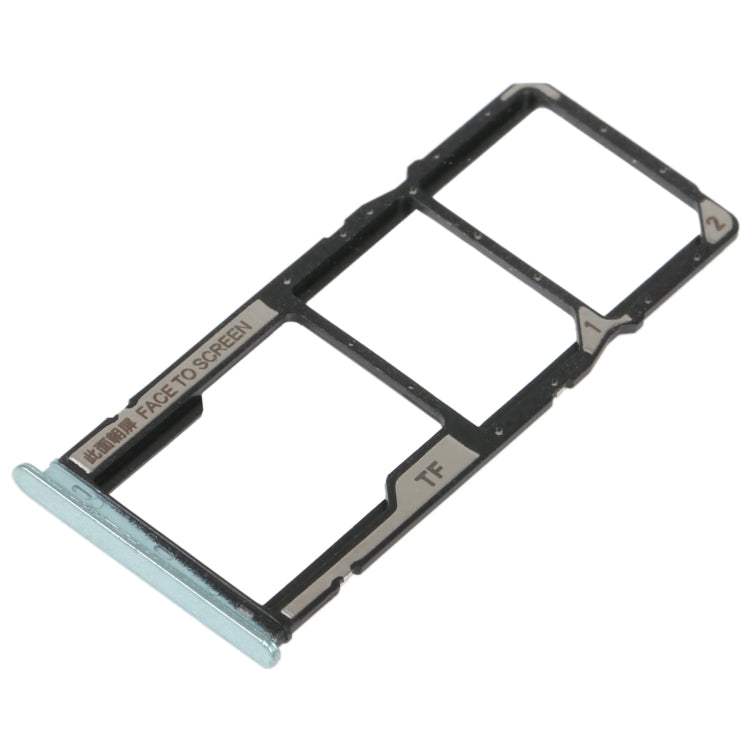 SIM Card Tray + SIM Card Tray + Micro SD Card Tray For Xiaomi Redmi 10C/Redmi 10 India/Poco C40(Green) - Card Tray by buy2fix | Online Shopping UK | buy2fix