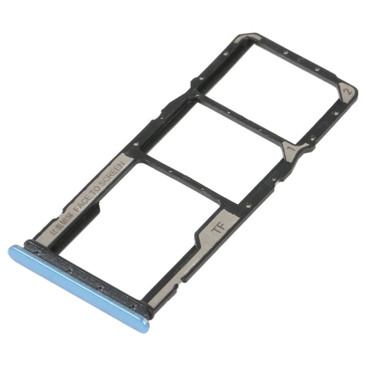 SIM Card Tray + SIM Card Tray + Micro SD Card Tray For Xiaomi Redmi 10C/Redmi 10 India/Poco C40(Blue) - Card Tray by buy2fix | Online Shopping UK | buy2fix