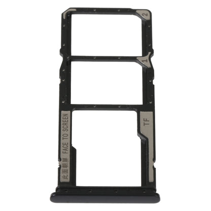 SIM Card Tray + SIM Card Tray + Micro SD Card Tray For Xiaomi Redmi 10A (Black) - Card Tray by buy2fix | Online Shopping UK | buy2fix