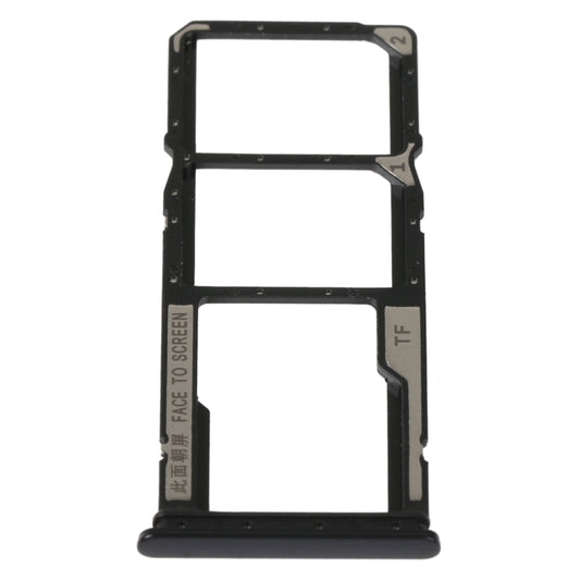 SIM Card Tray + SIM Card Tray + Micro SD Card Tray For Xiaomi Redmi 10A (Black) - Card Tray by buy2fix | Online Shopping UK | buy2fix