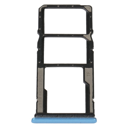 SIM Card Tray + SIM Card Tray + Micro SD Card Tray For Xiaomi Redmi 10A (Blue) - Card Tray by buy2fix | Online Shopping UK | buy2fix