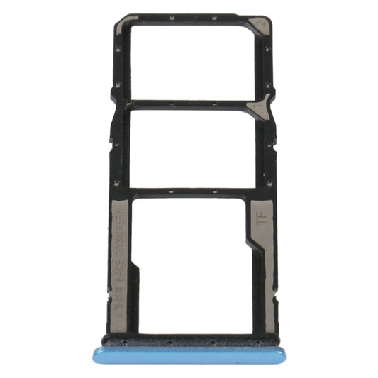 SIM Card Tray + SIM Card Tray + Micro SD Card Tray For Xiaomi Redmi 10A (Blue) - Card Tray by buy2fix | Online Shopping UK | buy2fix