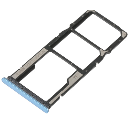 SIM Card Tray + SIM Card Tray + Micro SD Card Tray For Xiaomi Redmi 10A (Blue) - Card Tray by buy2fix | Online Shopping UK | buy2fix