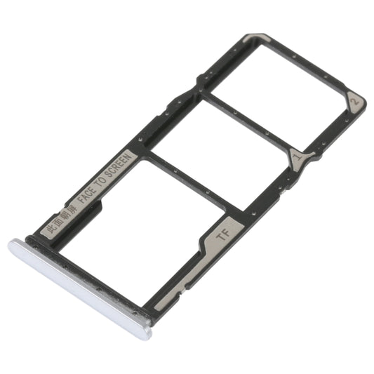 SIM Card Tray + SIM Card Tray + Micro SD Card Tray For Xiaomi Redmi 10A (Silver) - Card Tray by buy2fix | Online Shopping UK | buy2fix