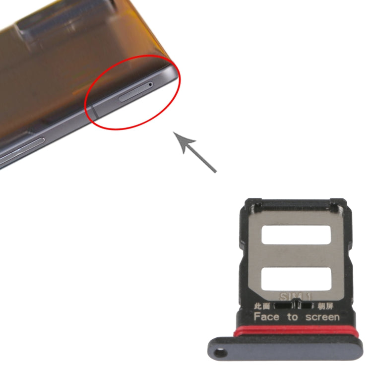 SIM Card Tray + SIM Card Tray For Xiaomi Poco F4 GT (Black) - Card Tray by buy2fix | Online Shopping UK | buy2fix