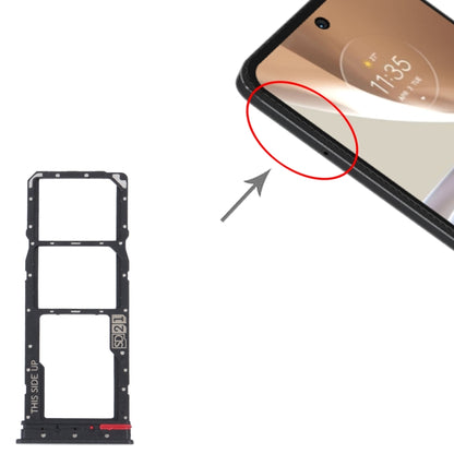 For Motorola Moto G32 SIM Card Tray + SIM Card Tray + Micro SD Card Tray (Black) - Card Socket by buy2fix | Online Shopping UK | buy2fix