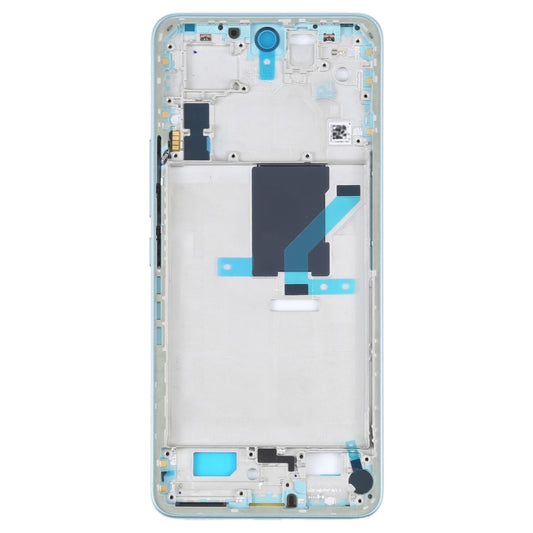 For Xiaomi 12 Lite Original Front Housing LCD Frame Bezel Plate (Blue) - Frame Bezel Plate by buy2fix | Online Shopping UK | buy2fix