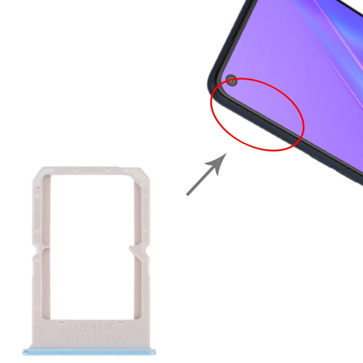 For OPPO A72 4G / A92 4G SIM Card Tray + SIM Card Tray (Blue) - Card Tray by buy2fix | Online Shopping UK | buy2fix