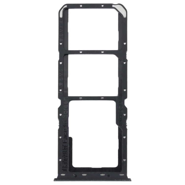 For OPPO A52 4G SIM Card Tray + SIM Card Tray + Micro SD Card Tray (Black) - Card Tray by buy2fix | Online Shopping UK | buy2fix