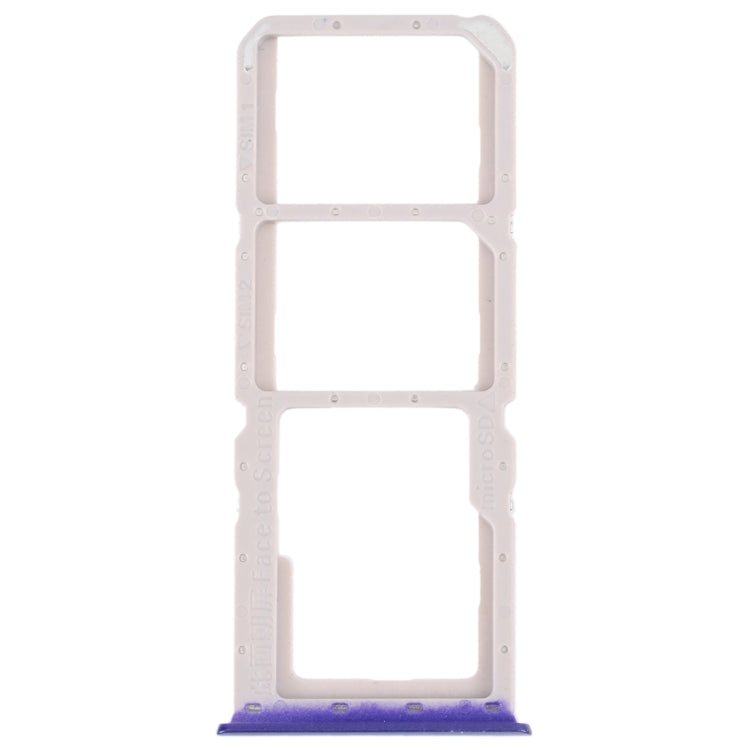 For OPPO A52 4G SIM Card Tray + SIM Card Tray + Micro SD Card Tray (Blue) - Card Tray by buy2fix | Online Shopping UK | buy2fix