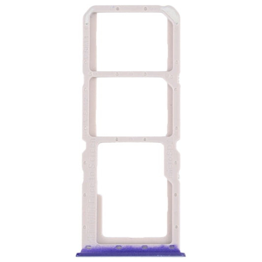 For OPPO A52 4G SIM Card Tray + SIM Card Tray + Micro SD Card Tray (Blue) - Card Tray by buy2fix | Online Shopping UK | buy2fix