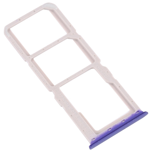 For OPPO A52 4G SIM Card Tray + SIM Card Tray + Micro SD Card Tray (Blue) - Card Tray by buy2fix | Online Shopping UK | buy2fix