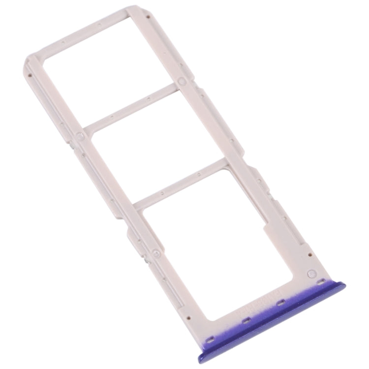 For OPPO A52 4G SIM Card Tray + SIM Card Tray + Micro SD Card Tray (Blue) - Card Tray by buy2fix | Online Shopping UK | buy2fix