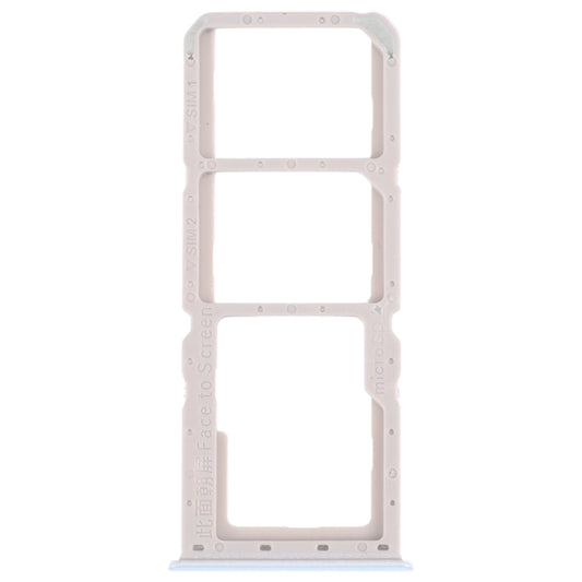 For OPPO A52 4G SIM Card Tray + SIM Card Tray + Micro SD Card Tray (White) - Card Tray by buy2fix | Online Shopping UK | buy2fix