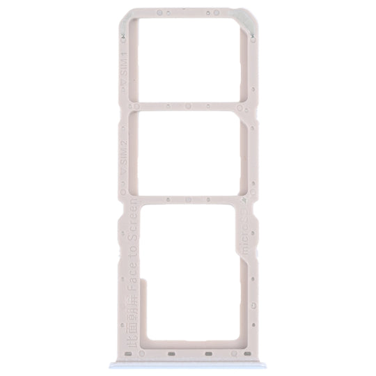 For OPPO A52 4G SIM Card Tray + SIM Card Tray + Micro SD Card Tray (White)