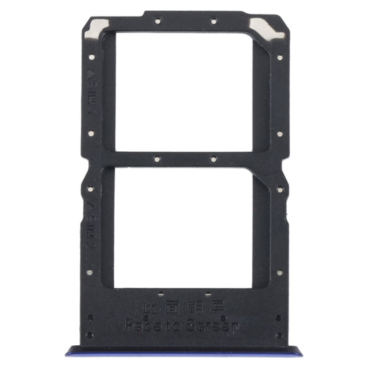 For OPPO Reno SIM Card Tray + SIM / Micro SD Card Tray (Blue) - Card Tray by buy2fix | Online Shopping UK | buy2fix