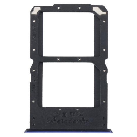 Pour OPPO Reno Plateau pour carte SIM + Plateau pour carte SIM / Micro SD (Bleu)