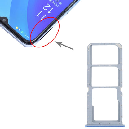For OPPO A55 5G / A53S 5G SIM Card Tray + SIM Card Tray + Micro SD Card Tray (Blue) - Card Tray by buy2fix | Online Shopping UK | buy2fix