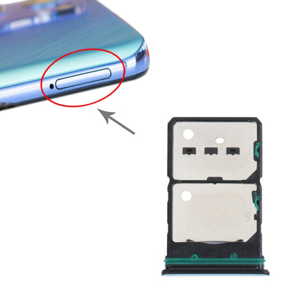 For OPPO Reno7 5G China / Reno7 5G SIM Card Tray + SIM Card Tray + Micro SD Card Tray (Green) - Card Tray by buy2fix | Online Shopping UK | buy2fix