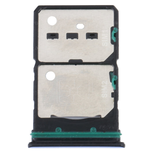 For OPPO Reno7 5G China / Reno7 5G SIM Card Tray + SIM Card Tray + Micro SD Card Tray (Blue) - Card Tray by buy2fix | Online Shopping UK | buy2fix