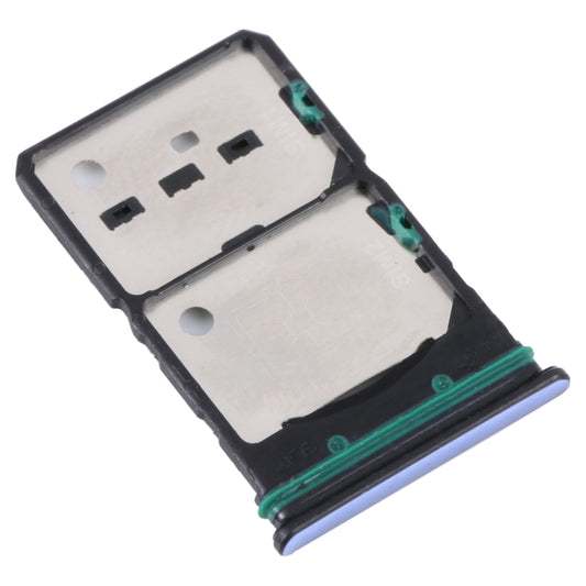 For OPPO Reno7 5G China / Reno7 5G SIM Card Tray + SIM Card Tray + Micro SD Card Tray (Blue) - Card Tray by buy2fix | Online Shopping UK | buy2fix