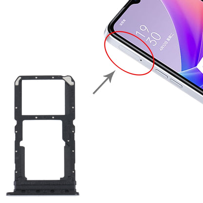 For OPPO A57 5G / A77 5G / K10 5G SIM Card Tray + SIM / Micro SD Card Tray (Black) - Card Tray by buy2fix | Online Shopping UK | buy2fix