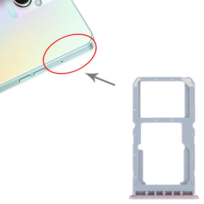 For OPPO A96 China SIM Card Tray + SIM / Micro SD Card Tray (Pink) - Card Tray by buy2fix | Online Shopping UK | buy2fix
