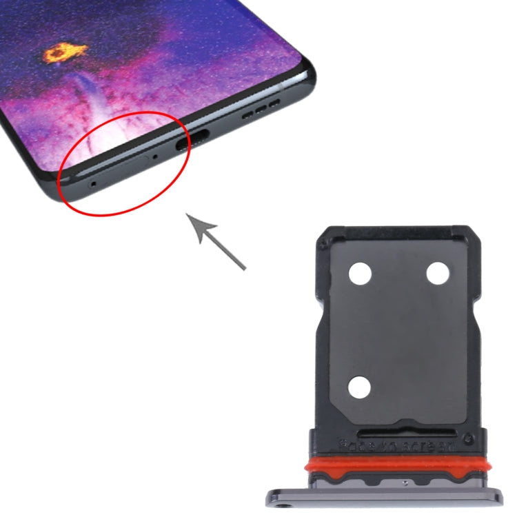For OPPO Find X5 Pro / Find X5 SIM Card Tray + SIM Card Tray (Black) - Card Tray by buy2fix | Online Shopping UK | buy2fix