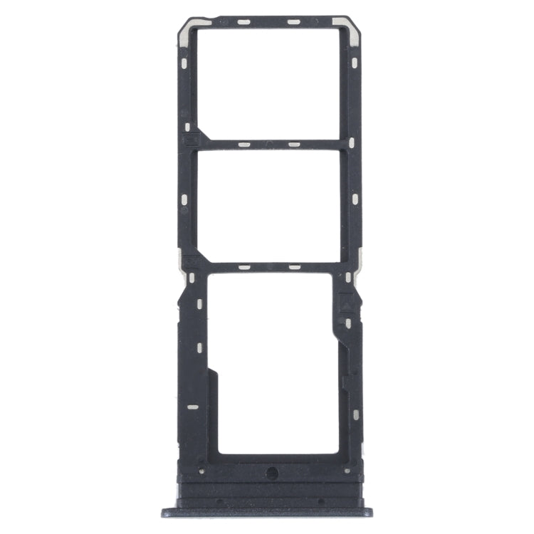 For vivo Y16 SIM Card Tray + SIM Card Tray + Micro SD Card Tray (Black) - Card Tray by buy2fix | Online Shopping UK | buy2fix