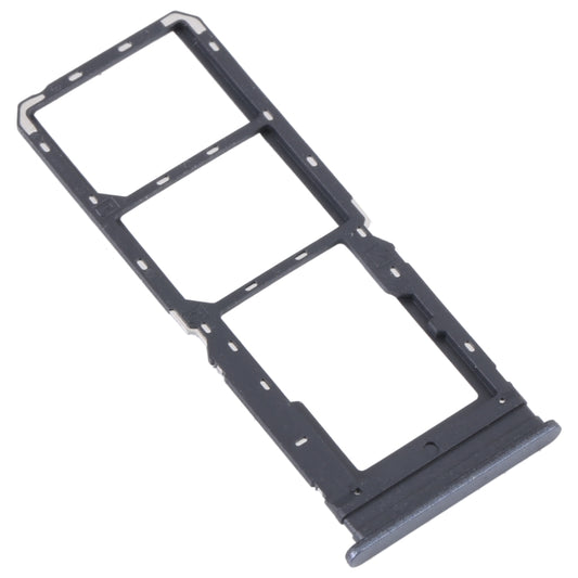 For vivo Y16 SIM Card Tray + SIM Card Tray + Micro SD Card Tray (Black) - Card Tray by buy2fix | Online Shopping UK | buy2fix
