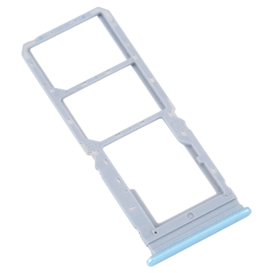 For vivo Y16 SIM Card Tray + SIM Card Tray + Micro SD Card Tray (Blue) - Card Tray by buy2fix | Online Shopping UK | buy2fix