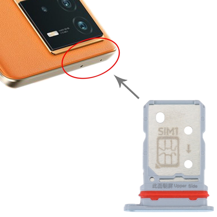 For vivo iQOO Neo6 SIM Card Tray + SIM Card Tray (Blue) - Card Tray by buy2fix | Online Shopping UK | buy2fix