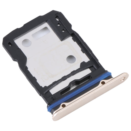For vivo S15 SIM Card Tray + SIM Card Tray (Gold) - Card Tray by buy2fix | Online Shopping UK | buy2fix