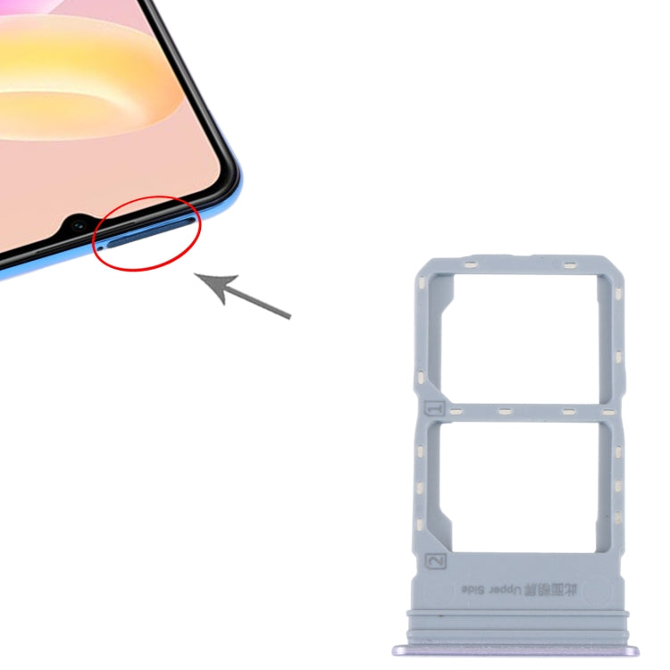 For vivo Y55S 5G SIM Card Tray + SIM Card Tray (Pink) - Card Tray by buy2fix | Online Shopping UK | buy2fix