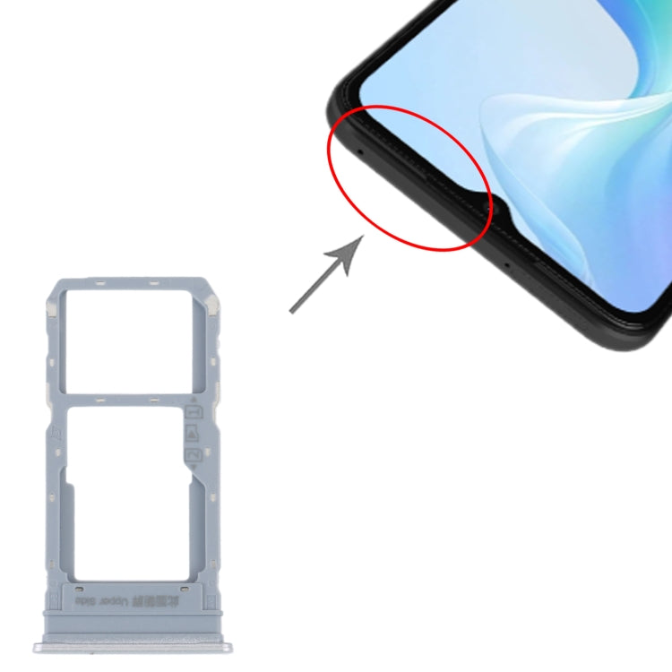 For vivo Y33S / Y33T SIM Card Tray + SIM / Micro SD Card Tray (Gold) - Card Tray by buy2fix | Online Shopping UK | buy2fix
