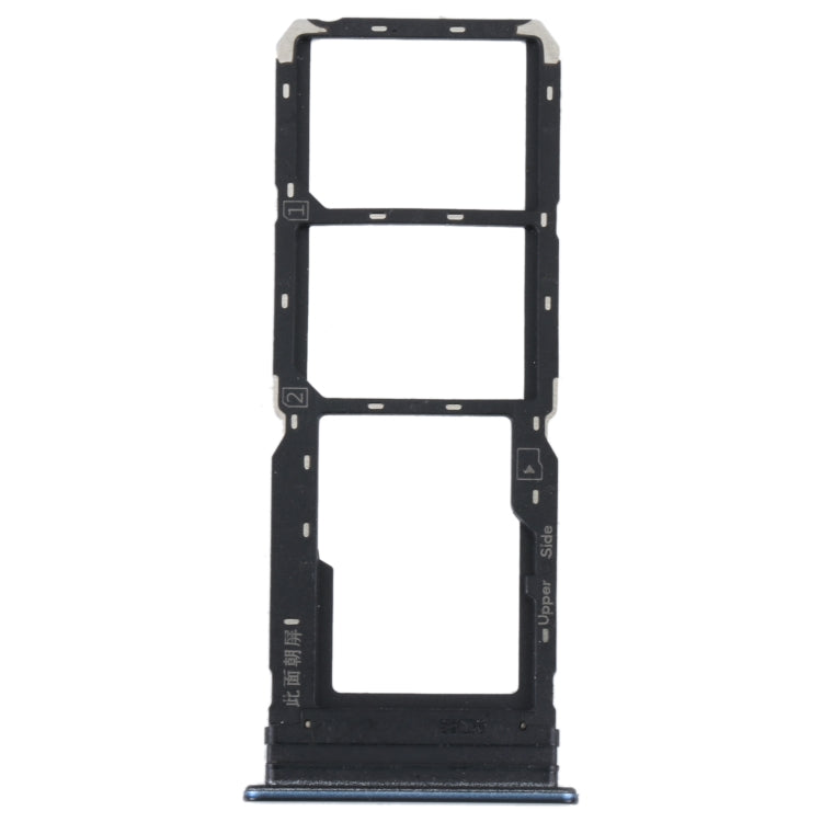 For vivo Y21 2021 / Y21S / Y21T / Y21T India SIM Card Tray + SIM Card Tray + Micro SD Card Tray (Dark Blue) - Card Tray by buy2fix | Online Shopping UK | buy2fix