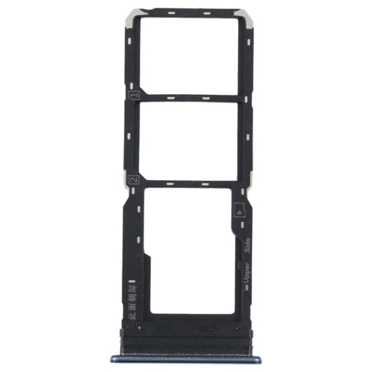 For vivo Y21 2021 / Y21S / Y21T / Y21T India SIM Card Tray + SIM Card Tray + Micro SD Card Tray (Dark Blue) - Card Tray by buy2fix | Online Shopping UK | buy2fix