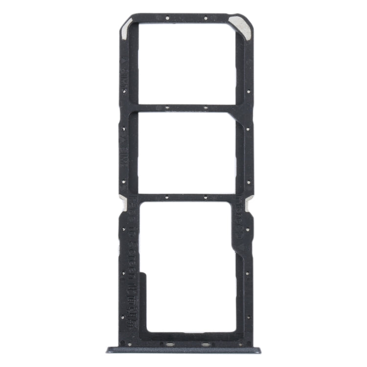 For Realme C30 SIM Card Tray + SIM Card Tray + Micro SD Card Tray (Black) - Card Tray by buy2fix | Online Shopping UK | buy2fix