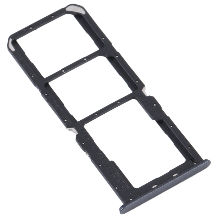 For Realme C30 SIM Card Tray + SIM Card Tray + Micro SD Card Tray (Black) - Card Tray by buy2fix | Online Shopping UK | buy2fix