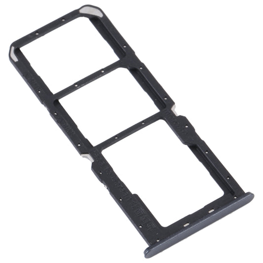 For Realme C30 SIM Card Tray + SIM Card Tray + Micro SD Card Tray (Black) - Card Tray by buy2fix | Online Shopping UK | buy2fix