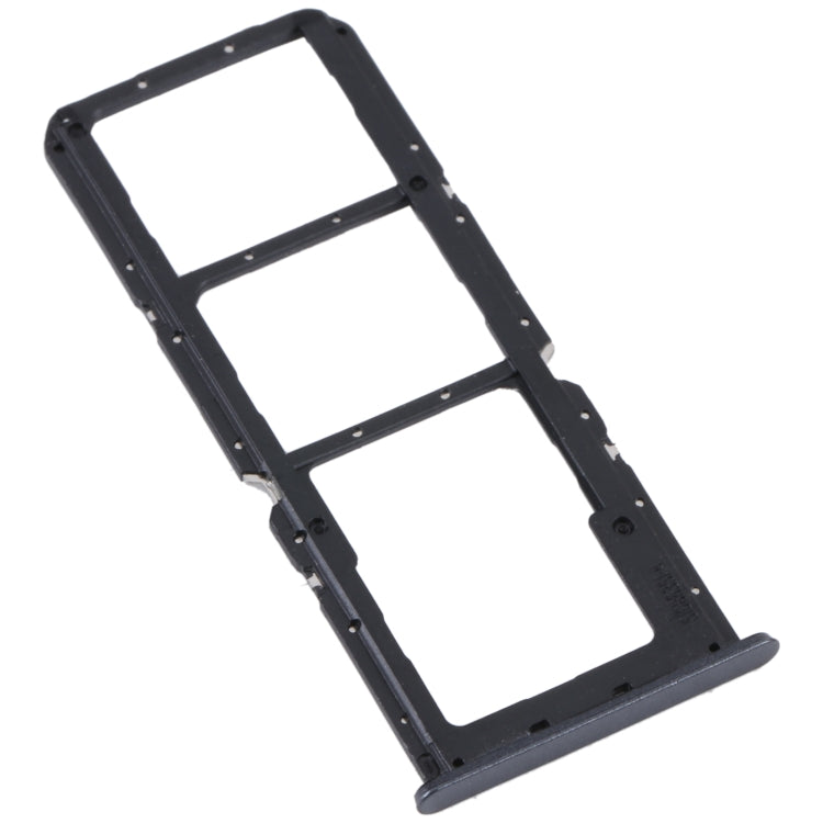 For Realme C30 SIM Card Tray + SIM Card Tray + Micro SD Card Tray (Black) - Card Tray by buy2fix | Online Shopping UK | buy2fix