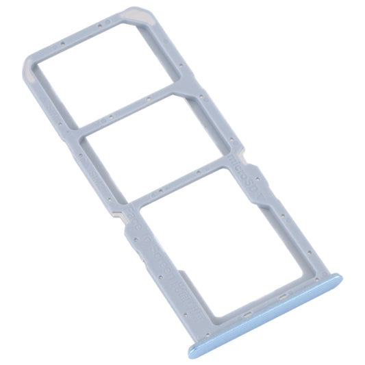 For Realme C30 SIM Card Tray + SIM Card Tray + Micro SD Card Tray (Blue) - Card Tray by buy2fix | Online Shopping UK | buy2fix