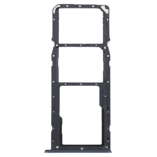 For Realme C35 SIM Card Tray + SIM Card Tray + Micro SD Card Tray (Black)