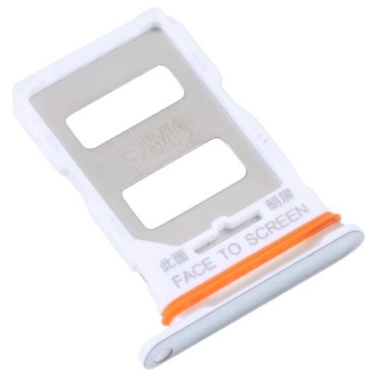 For Xiaomi Redmi K50 Ultra / 12T / 12T Pro SIM Card Tray + SIM Card Tray(Silver) - Card Tray by buy2fix | Online Shopping UK | buy2fix