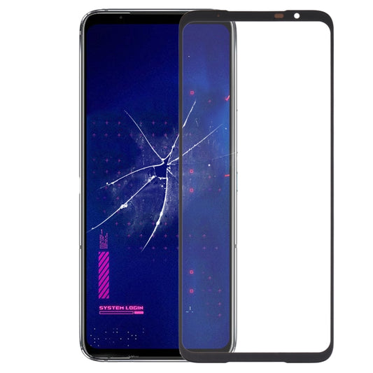 For Asus ROG Phone 6 Pro Front Screen Outer Glass Lens with OCA Optically Clear Adhesive (Black) - Outer Glass Lens by buy2fix | Online Shopping UK | buy2fix