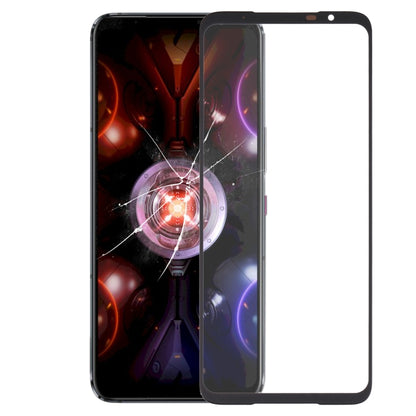 For Asus ROG Phone 5S / 5S Pro ZS676KS Front Screen Outer Glass Lens with OCA Optically Clear Adhesive (Black) - Outer Glass Lens by buy2fix | Online Shopping UK | buy2fix