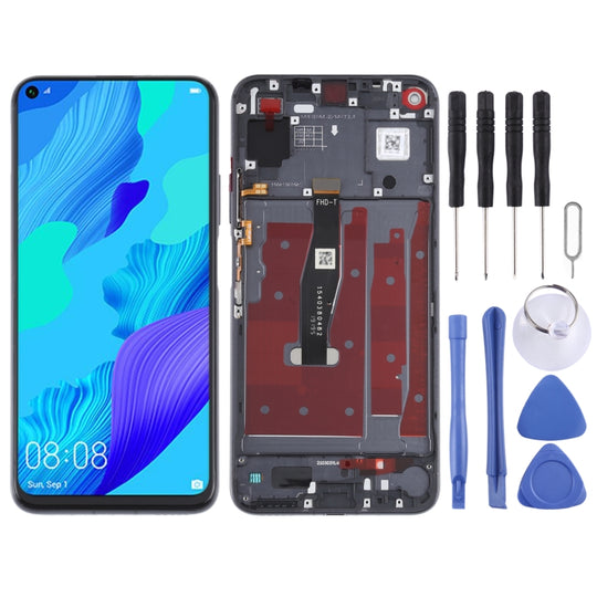 Original LCD Screen For Honor 20 / Huawei Nova 5T Digitizer Full Assembly with Frame(Black)