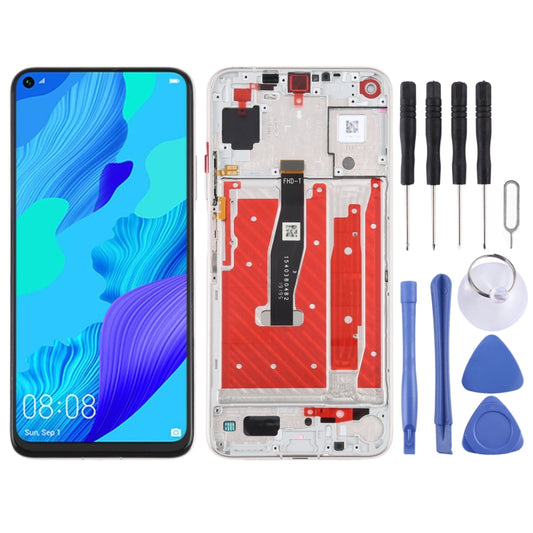 Original LCD Screen For Honor 20 / Huawei Nova 5T Digitizer Full Assembly with Frame(Silver) - LCD Screen by buy2fix | Online Shopping UK | buy2fix