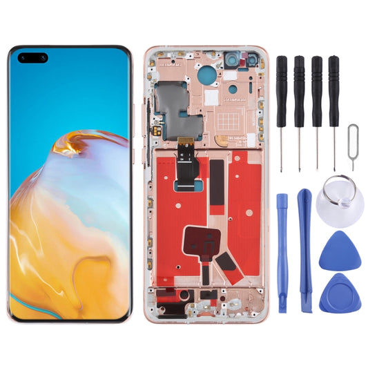 Original LCD Screen For Huawei P40 Pro Digitizer Full Assembly with Frame (Gold) - LCD Screen by buy2fix | Online Shopping UK | buy2fix